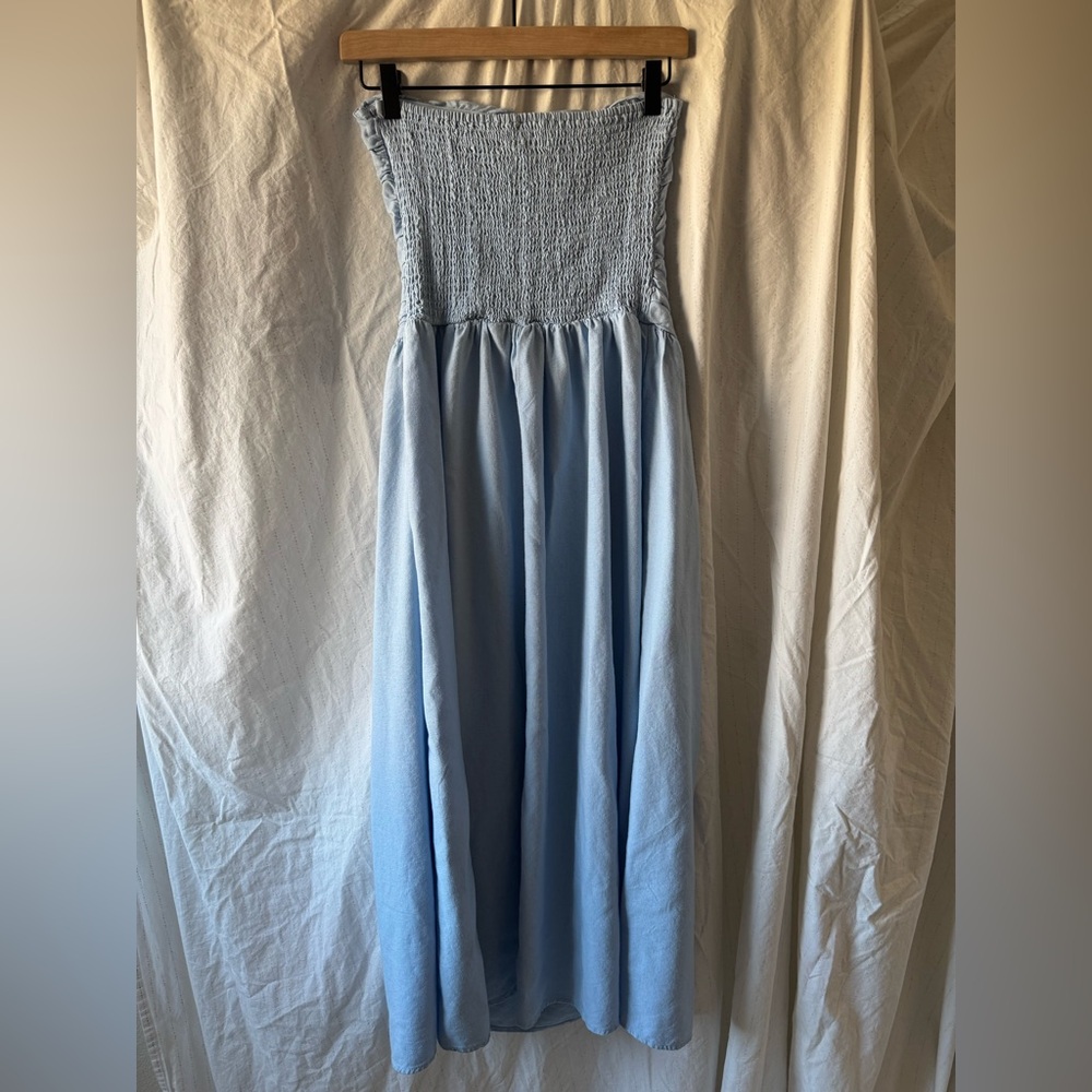 Universal Thread Light Blue Strapless Maxi Dress … - image 8